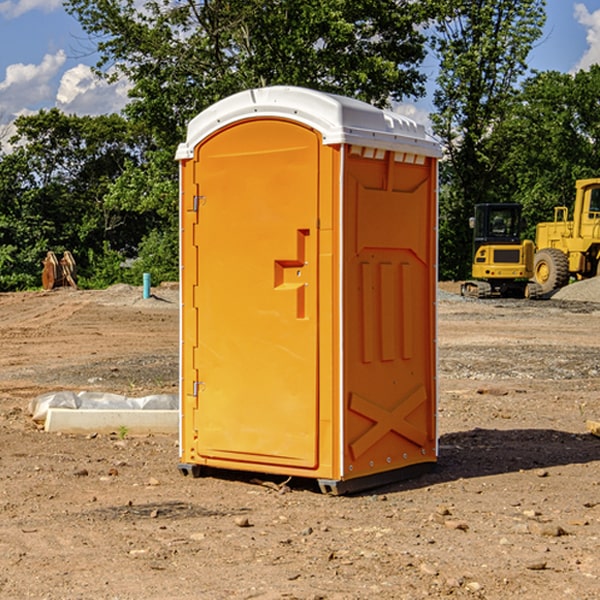 how often are the porta potties cleaned and serviced during a rental period in Shieldsville